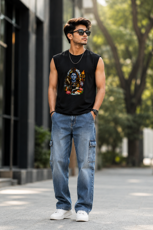 New Mahadev graphics Men's Sleeveless T-Shirt